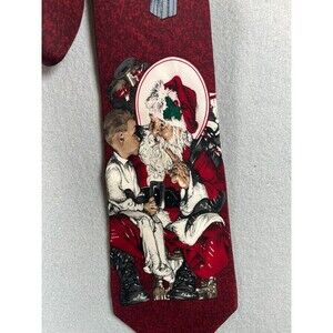 Saturday Evening Post Tie 1996  Vintage Santa Presents Silk Tie